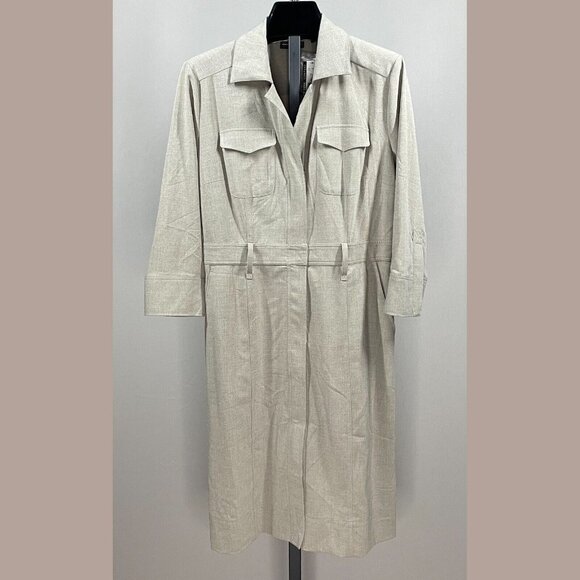 New York & Company Dresses & Skirts - NEW New York & Company Dress Womens 6 brown shirt straight sheath classic